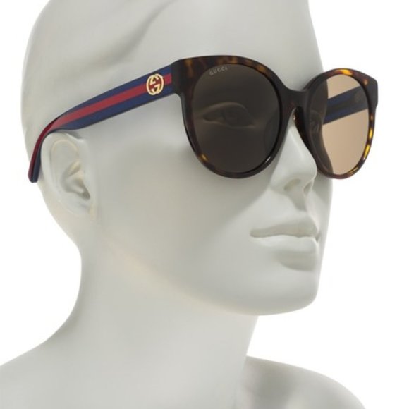 GUCCI 56mm Round Sunglasses Dark Havana main image 5